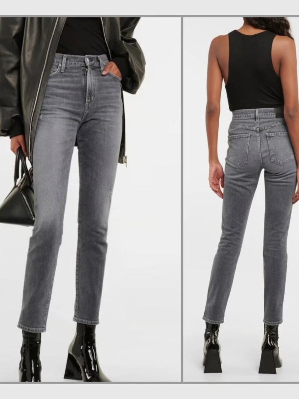 CITIZENS OF HUMANITY Premium Vintage Olivia High Rise Straight Leg Jeans Grey 27